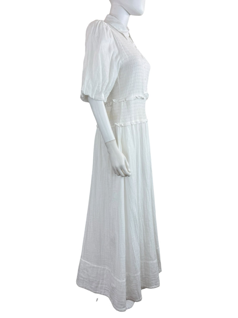 ME + EM White 100% Cotton Maxi Dress Size 6