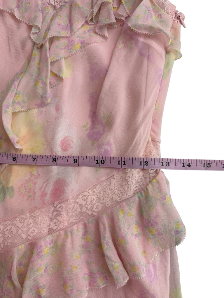 LOVE SHACK FANCY NWT Pink Floral Print Serima Dress Size XS