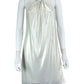 HALSTON Champagne Halter Mini Dress Size M