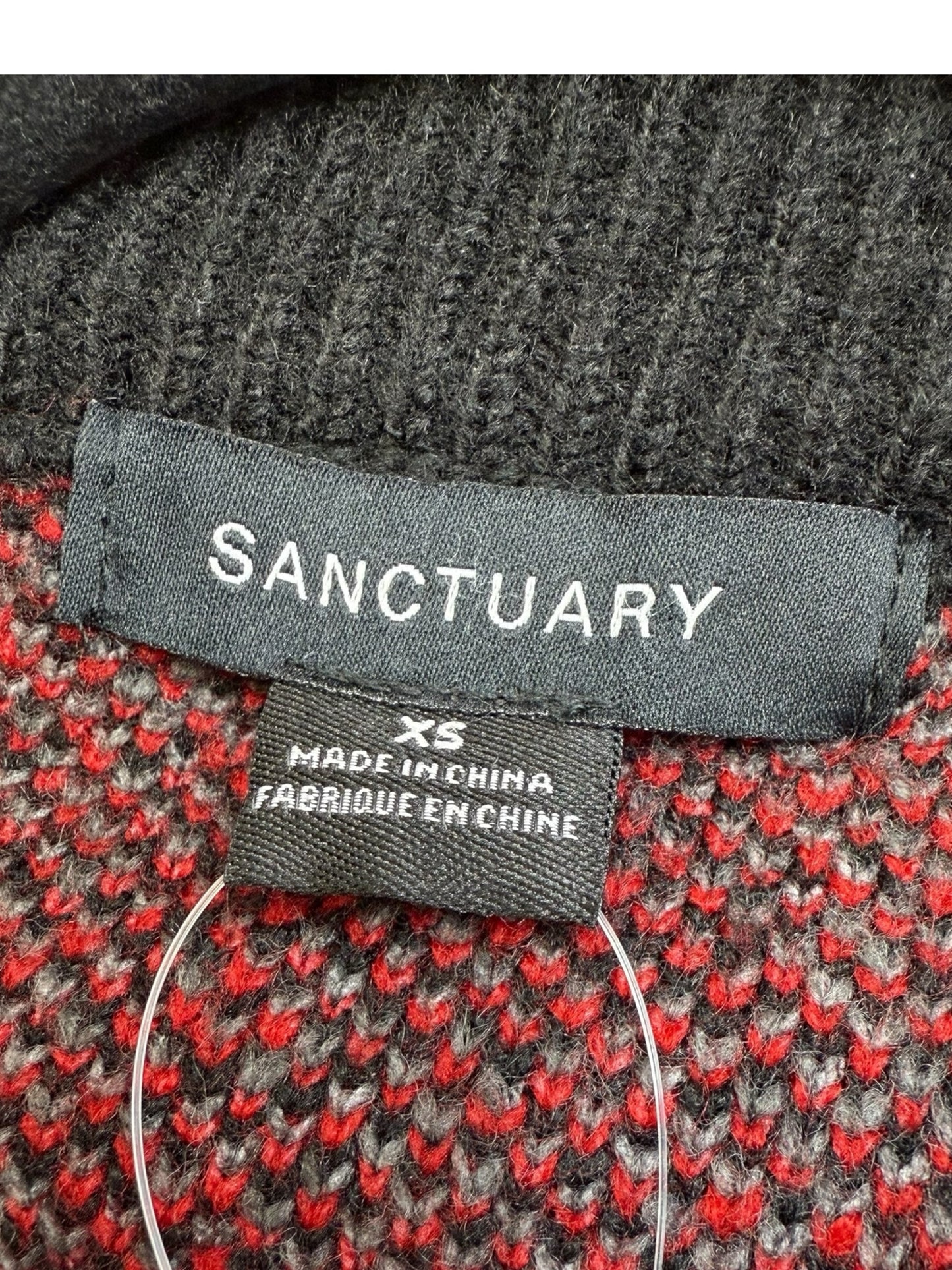 SANCTUARY NWT Black Plaid Knit Jacket Size XS
