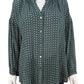j.jill NWT Green Floral Print Blouse Size XL