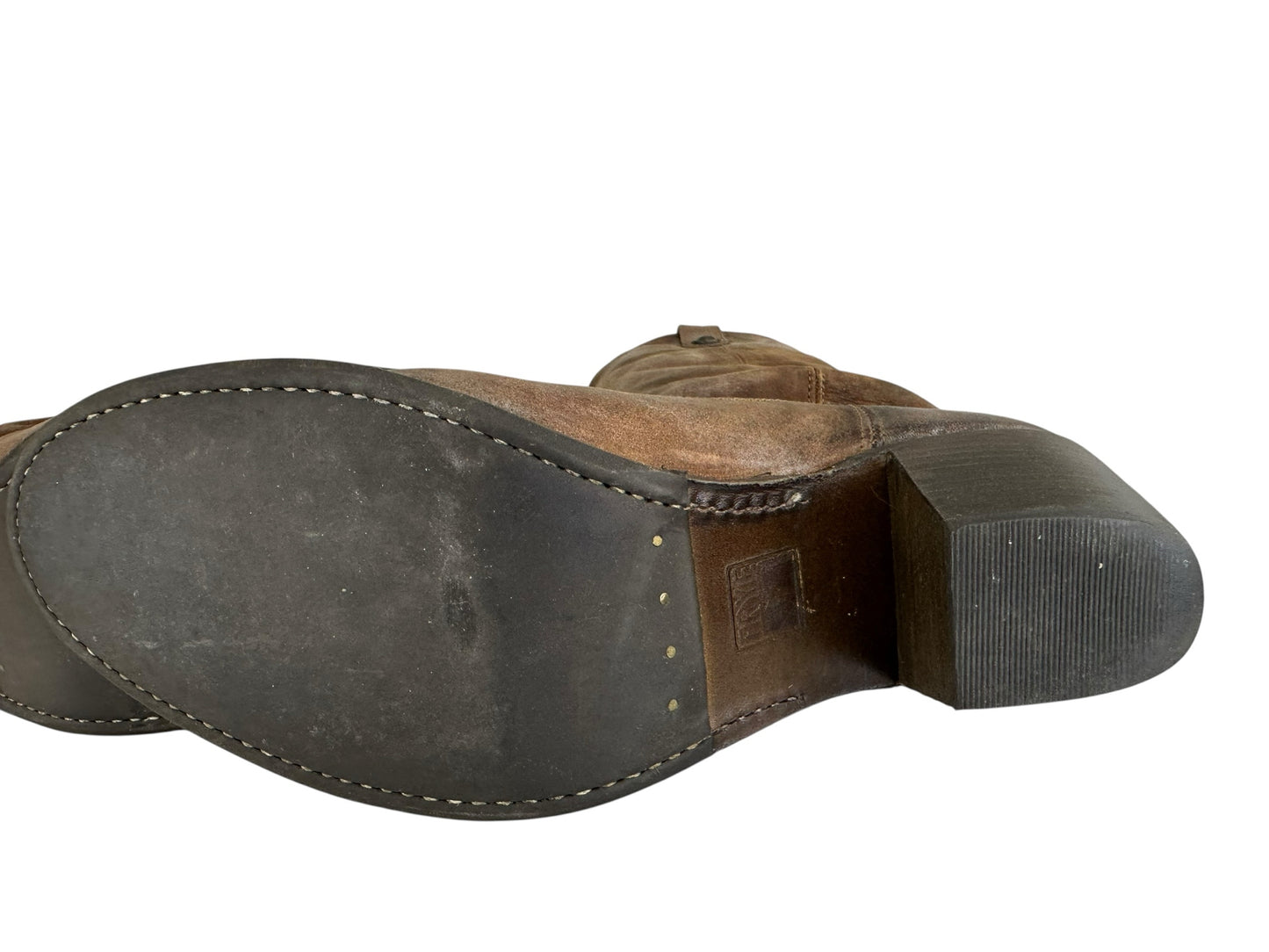 Frye Brown Leather Jackie Button Boots Size 9