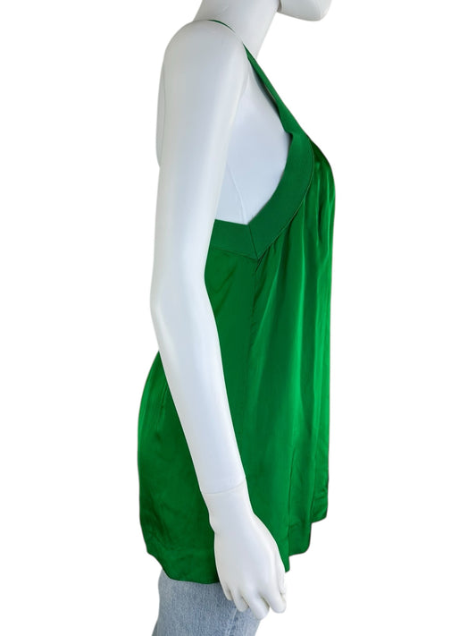 Theory Green Silk Tank Size 2