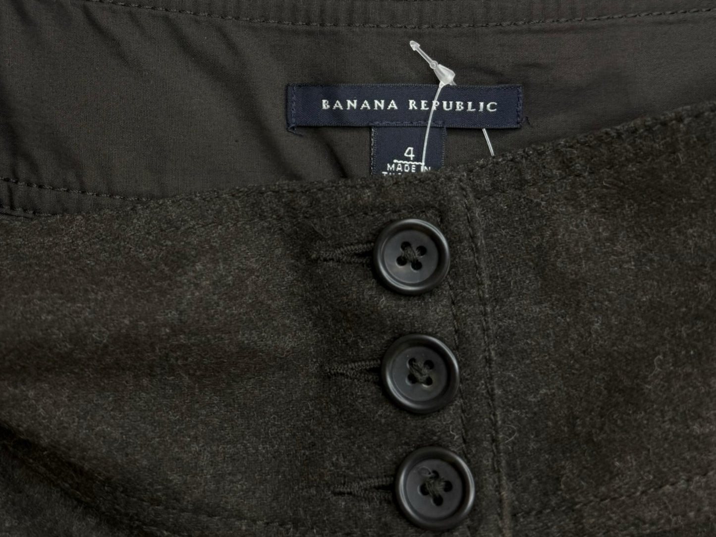 BANANA REPUBLIC Olive Green Wool Skirt Size 4