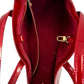 Louis Vuitton Red Shimmer Leather Monogram Handbag