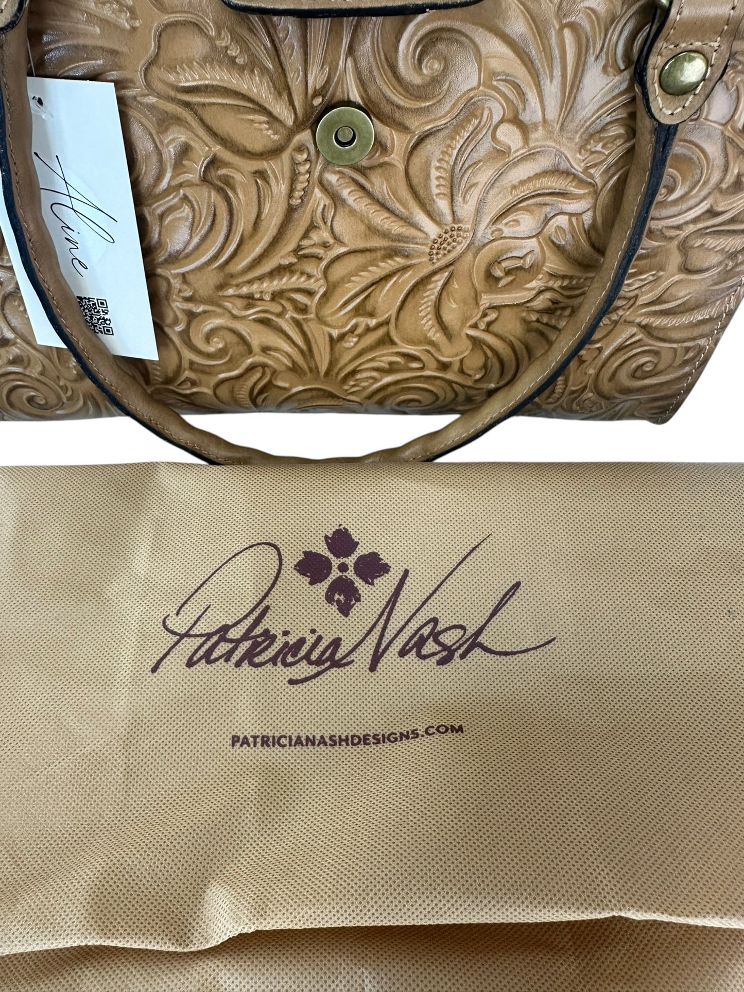 Patricia Nash Tan Floral Designer Handbag