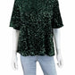 Alex Marie Green Sequined Blouse Size XL