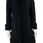 DOLCE & GABBANA Black Tweed Wool Coat Size 44