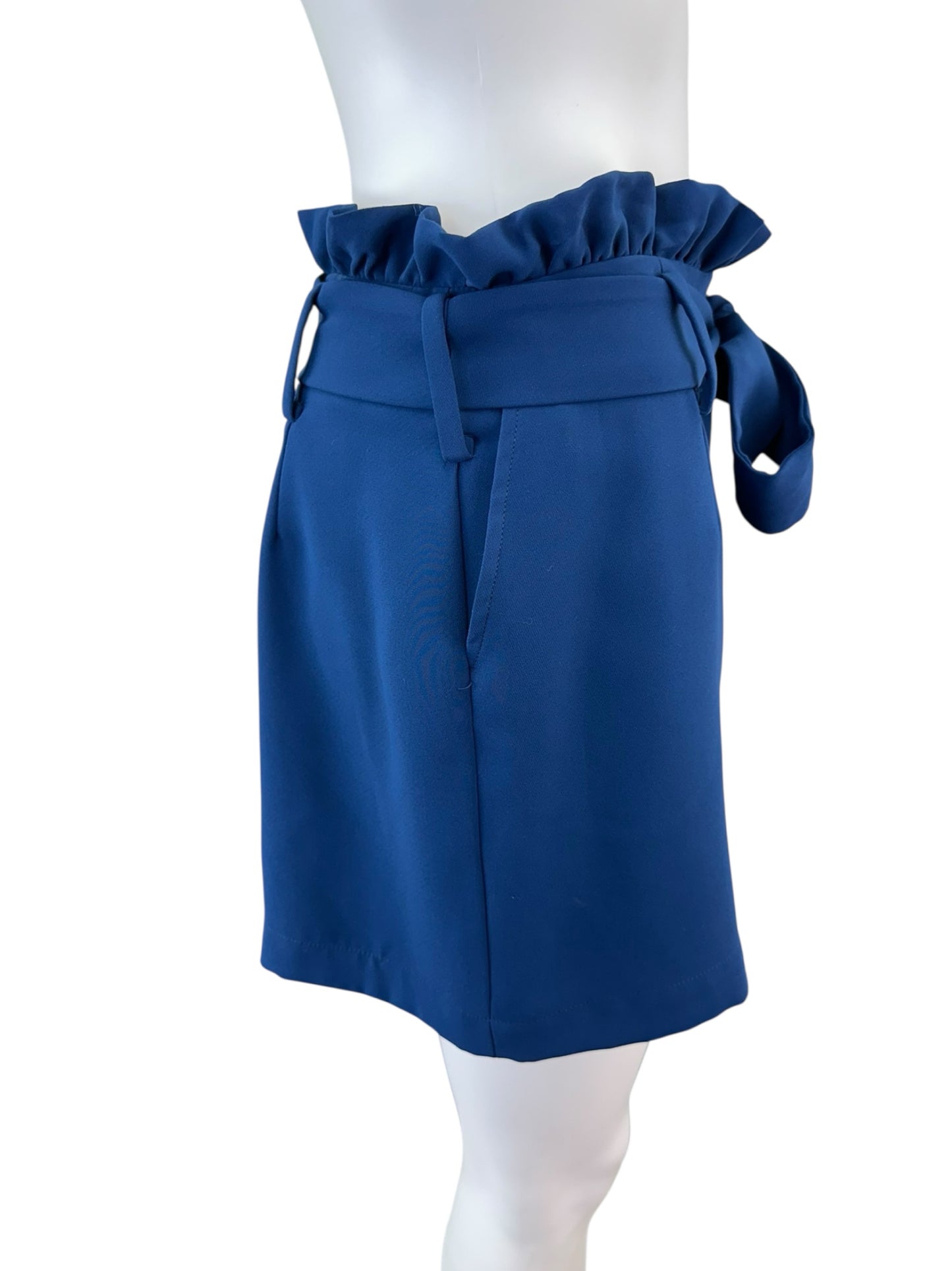 AMANDA UPRICHARD Navy Wyatt High Waist Shorts Size S