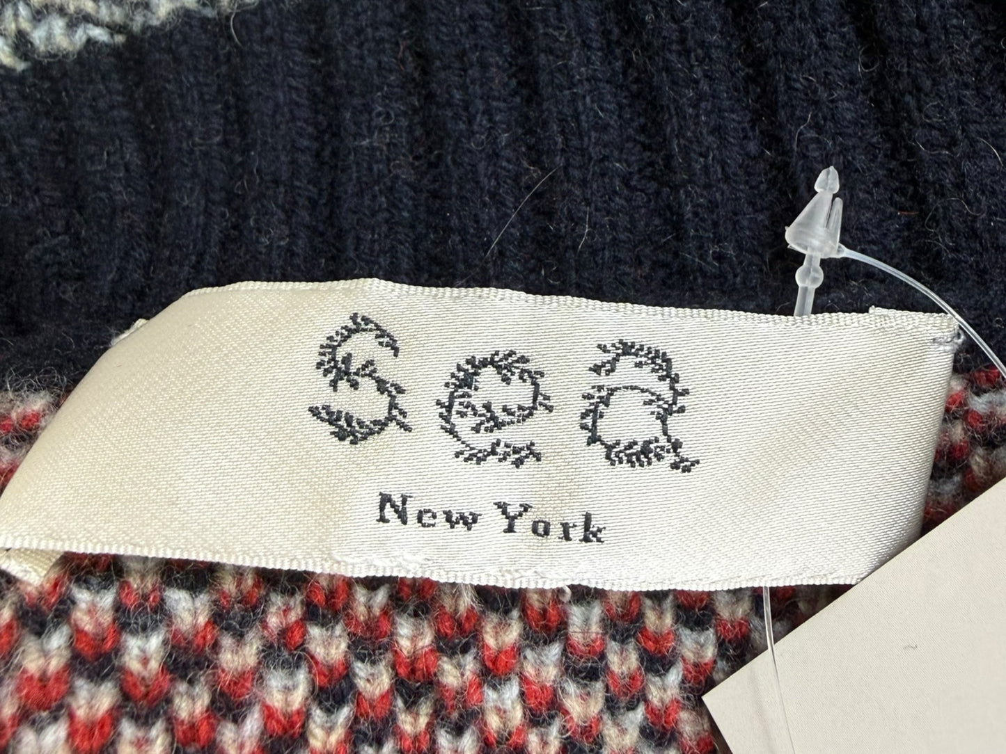 SEA New York Ayla Fair Isle Sweater Cardigan Size S