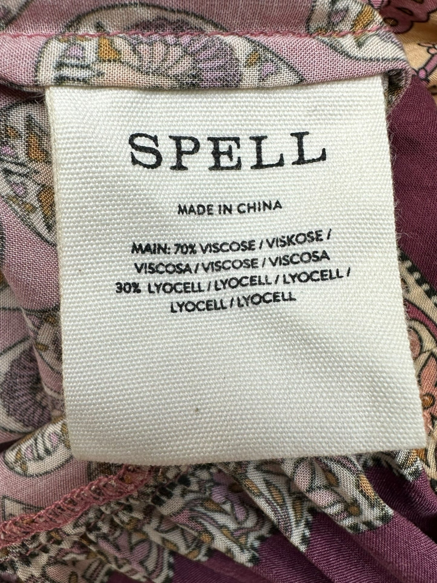 Spell & the Gypsy Cream and Purple Casual Dress Size XS
