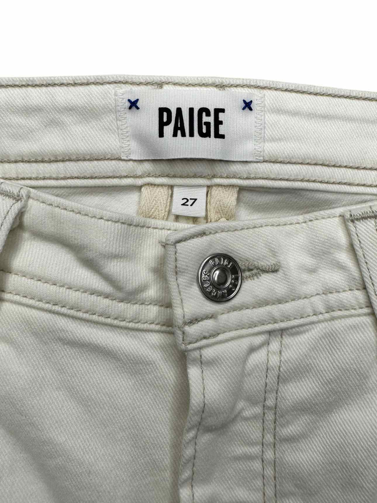 PAIGE White Sarah Slim Jeans Size 27