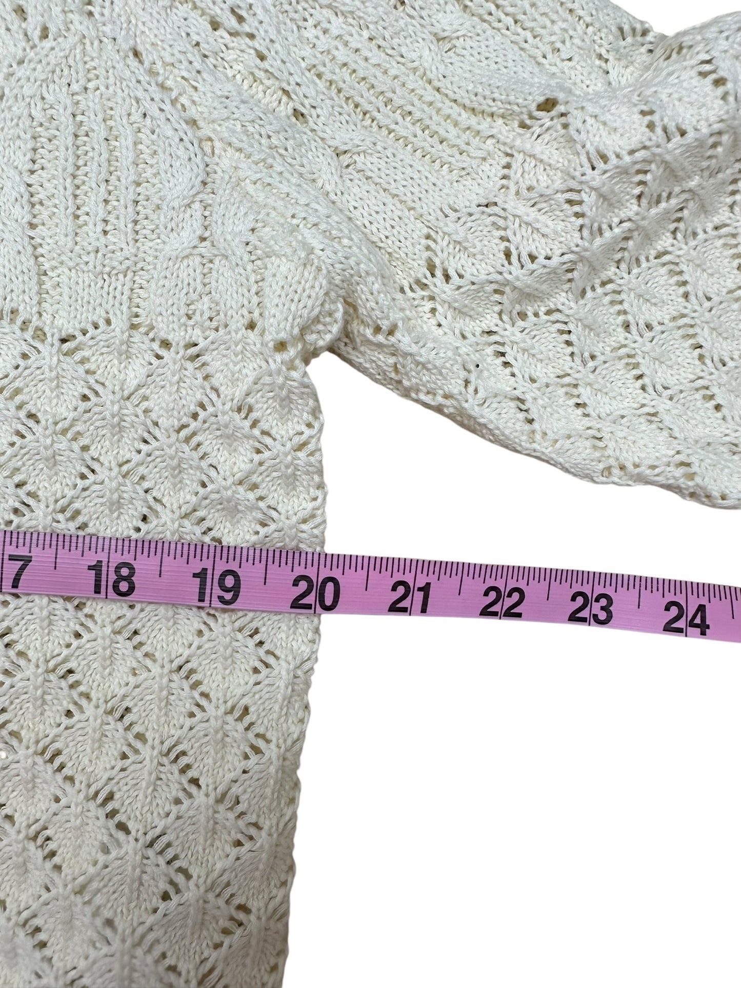 Moon River Two Piece White Knit Set Size M
