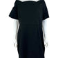 trina TRINA TURK Black Off Shoulder Cocktail Dress Size 16