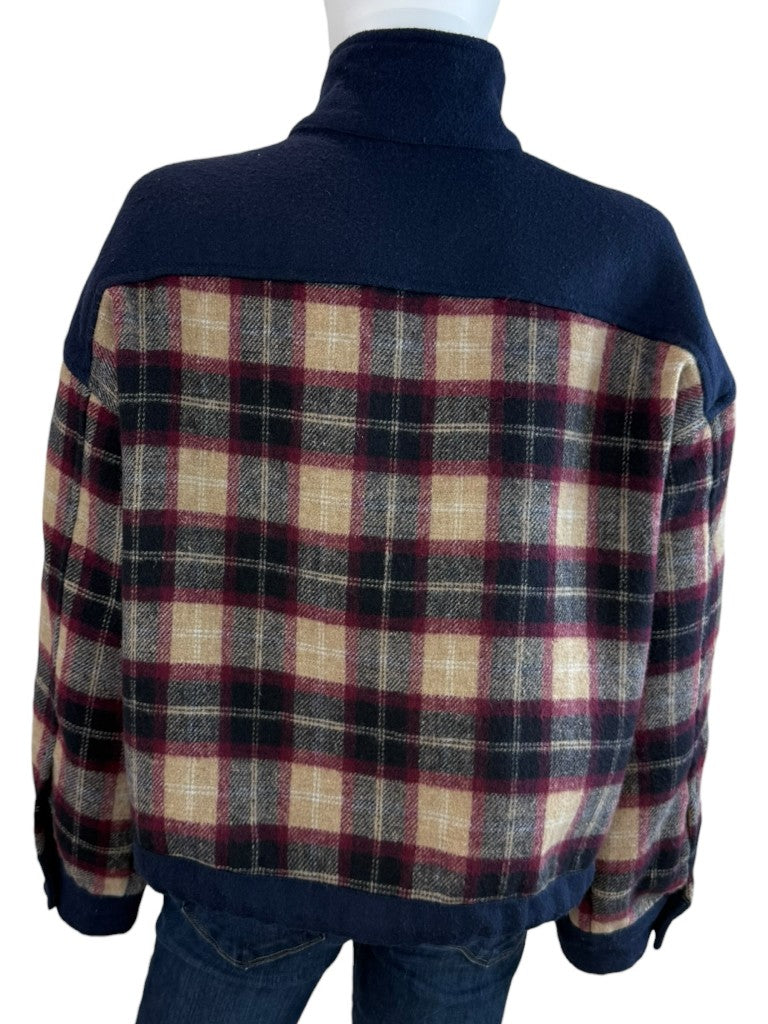 Velvet BY GRAHAM & SPENCER Norah Plaid Shacket Size XS