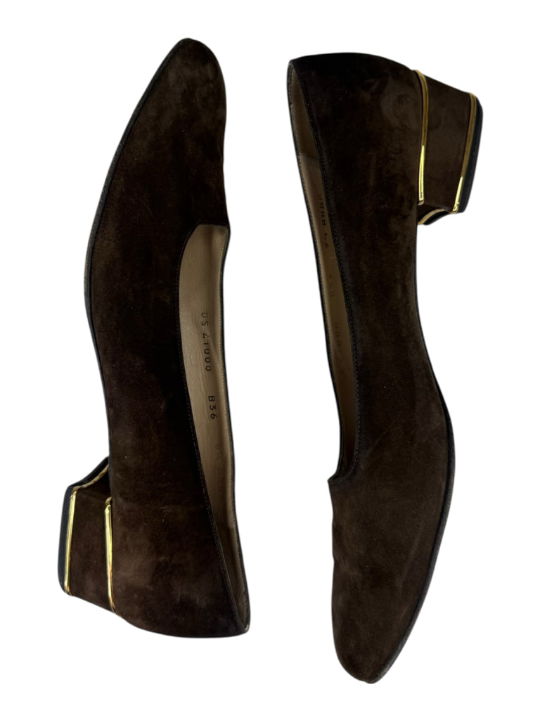 Salvatore Ferragamo Brown Suede Florence Pumps Size 9.5