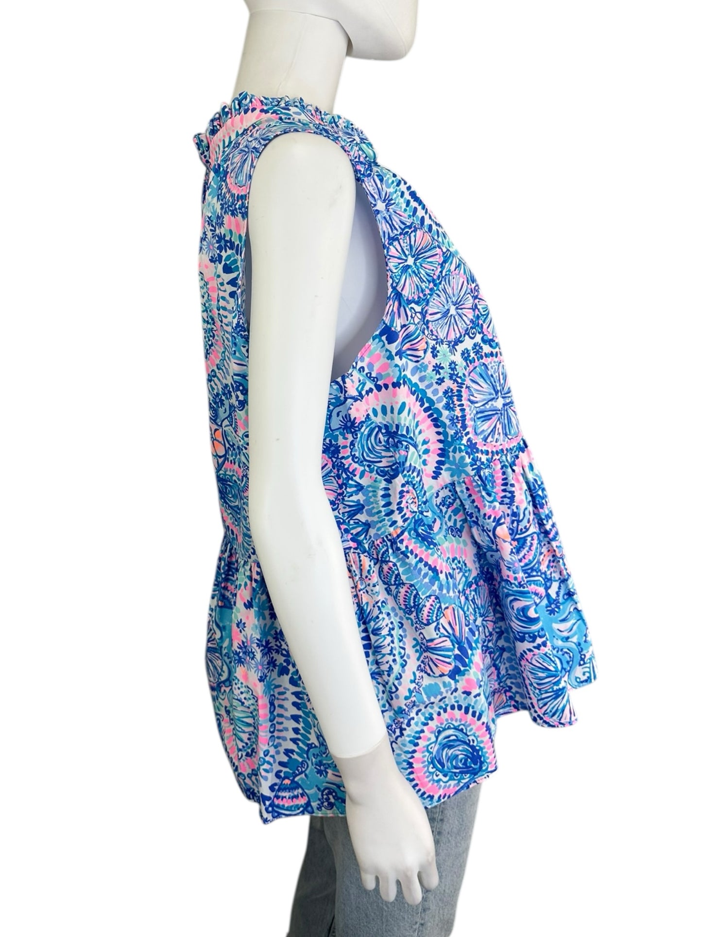 Lilly Pulitzer Paisley Print Blouse Size XL
