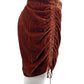 Free People Brown Velvet Vivian Mini Skirt Size 8