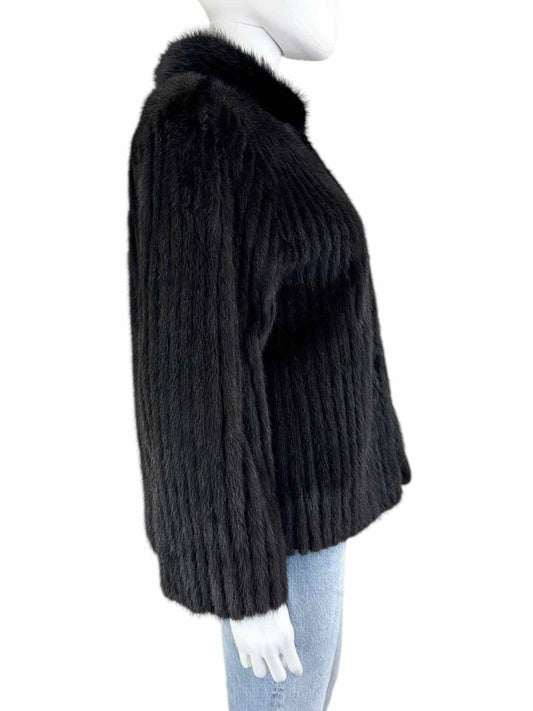 Black Mink Fur Jacket Size M