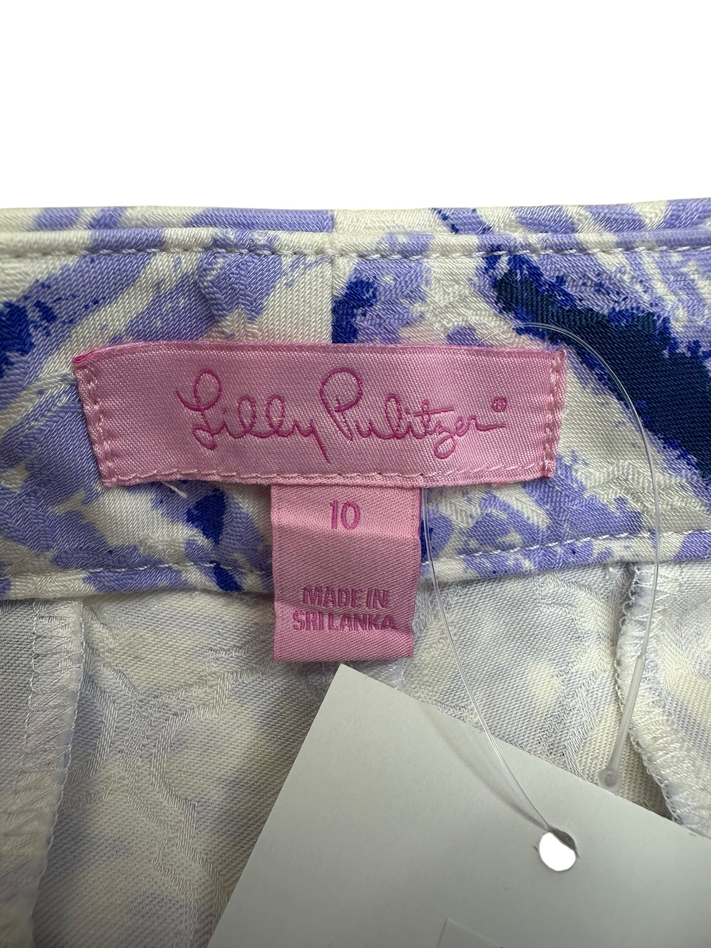 Lilly Pulitzer Purple and White Patterned Pants Size 10