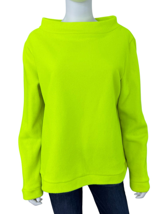 Dudley Stephens Neon Yellow Highland High Low Fleece Top Size XL
