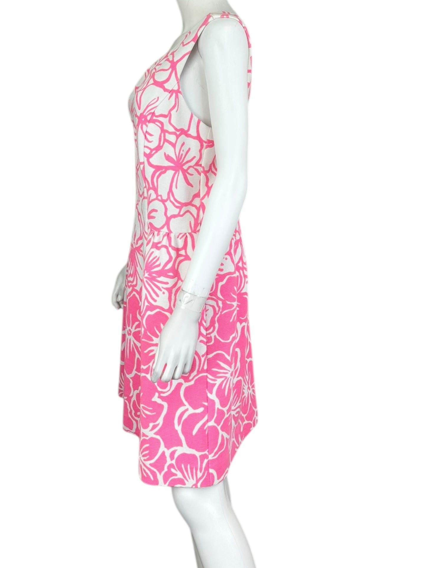 Lilly Pulitzer Pink and White Mini Dress Size XL