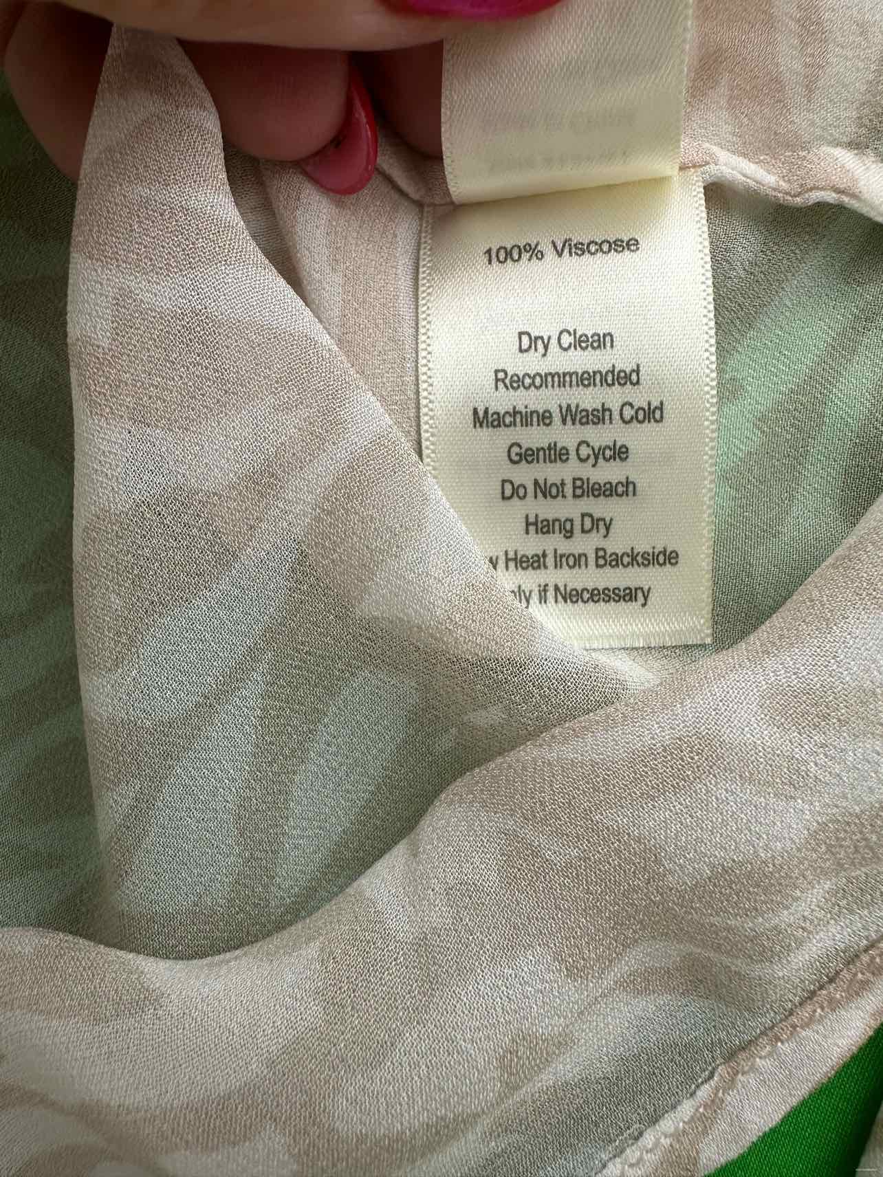 ecru NWT Tan Zebra Sheer Print Blouse Size S