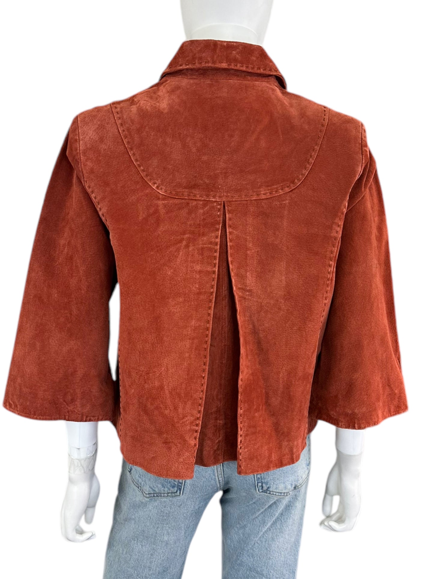 Coldwater Creek Rust Orange Suede Jacket Size M