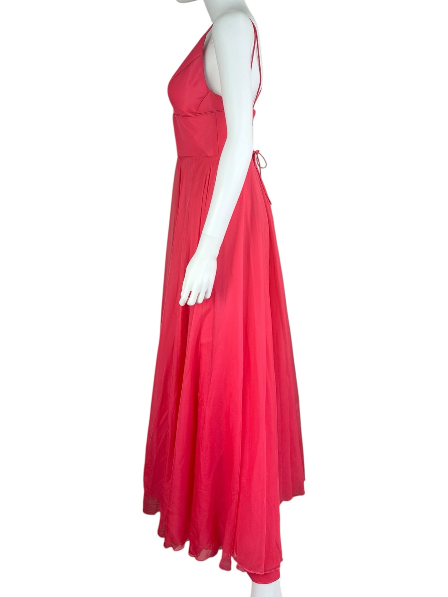 Sherri Hill Coral Formal Maxi Dress Size 8