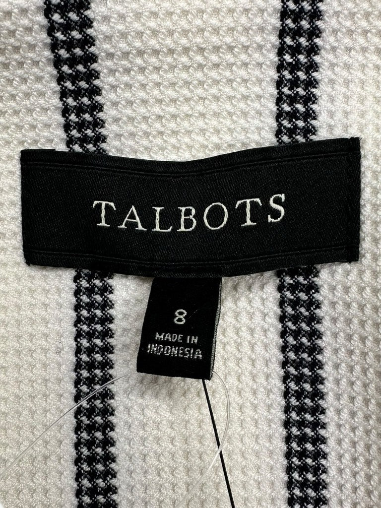 Talbots NWT White & Navy Vertical Stripe Blazer Size 8