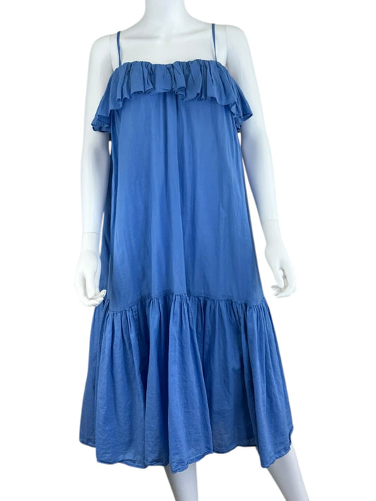 J. Crew Blue Ruffle Trim Sundress Size XS