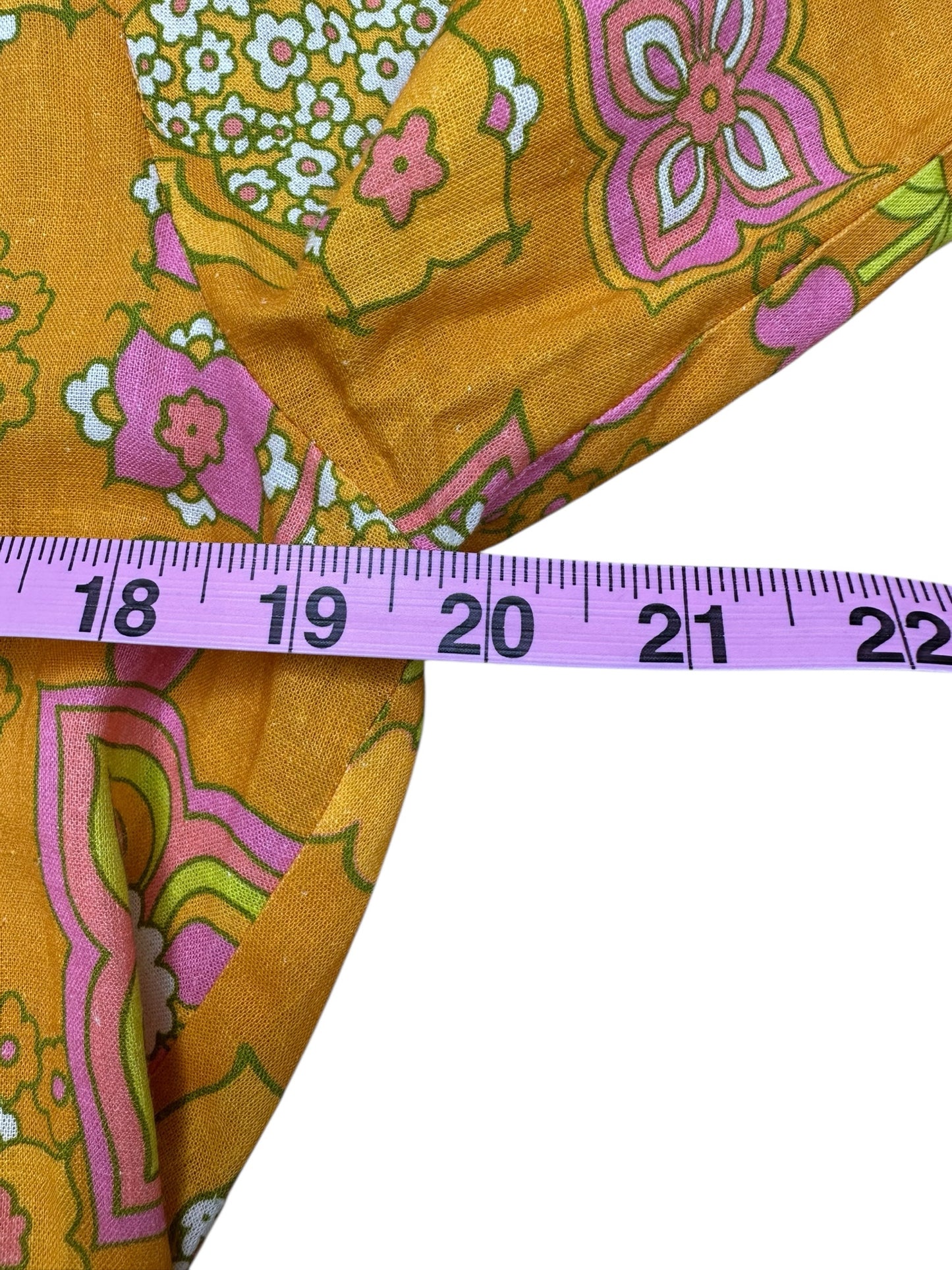 Julie Brown Orange Pattered Casual Dress Size S