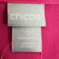 Chico's Pink Cotton Popover Top Size M