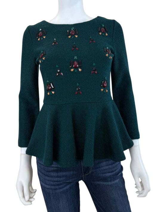 dolce vita Gem Drop Peplum Sweater Size S