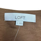NWT LOFT Brown Satin Blouse Size S