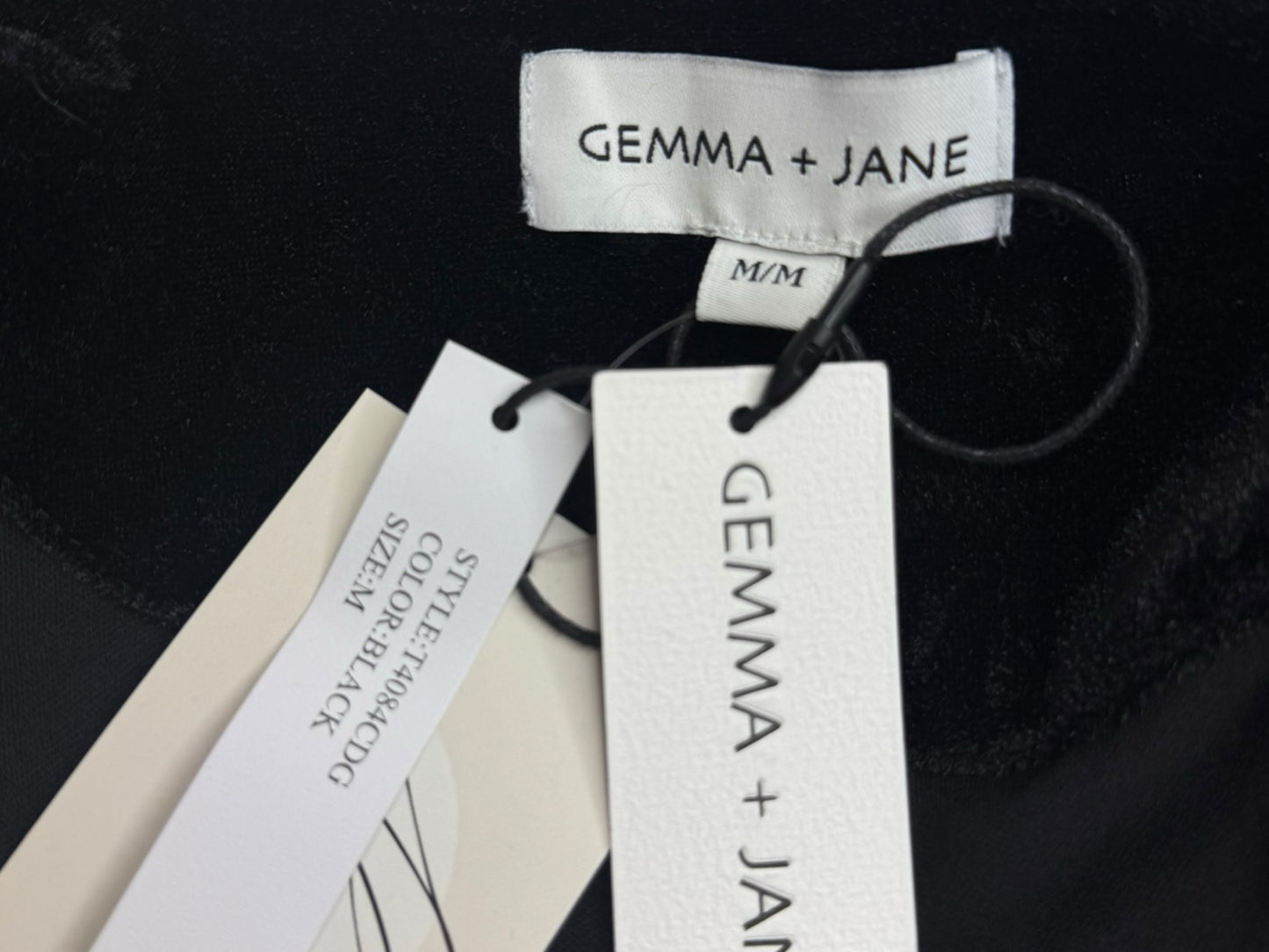 GEMMA + JANE NWT Black Sequin Bomber Jacket Size M