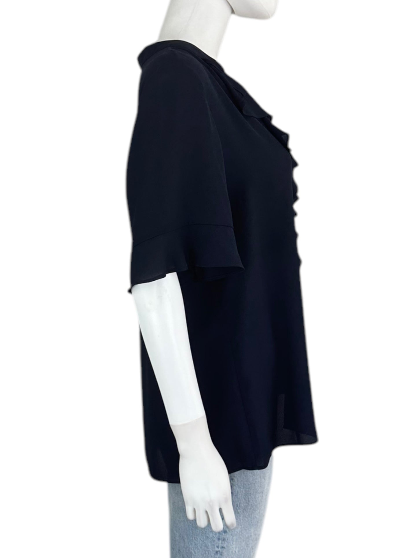 KARL LAGERFELD Navy Blue Blouse Size L