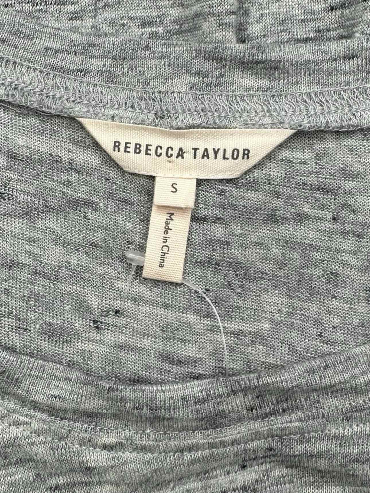 REBECCA TAYLOR Grey 100% Linen Mini Dress Size S