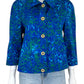 St John Blue and Green Cheetah Jacket Size L