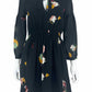 Madewell Black Abstract Floral Dress Size 4