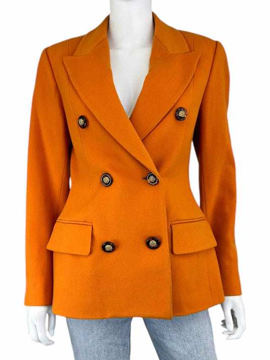 CARLISLE Wool Blend Orange Blazer Size 4