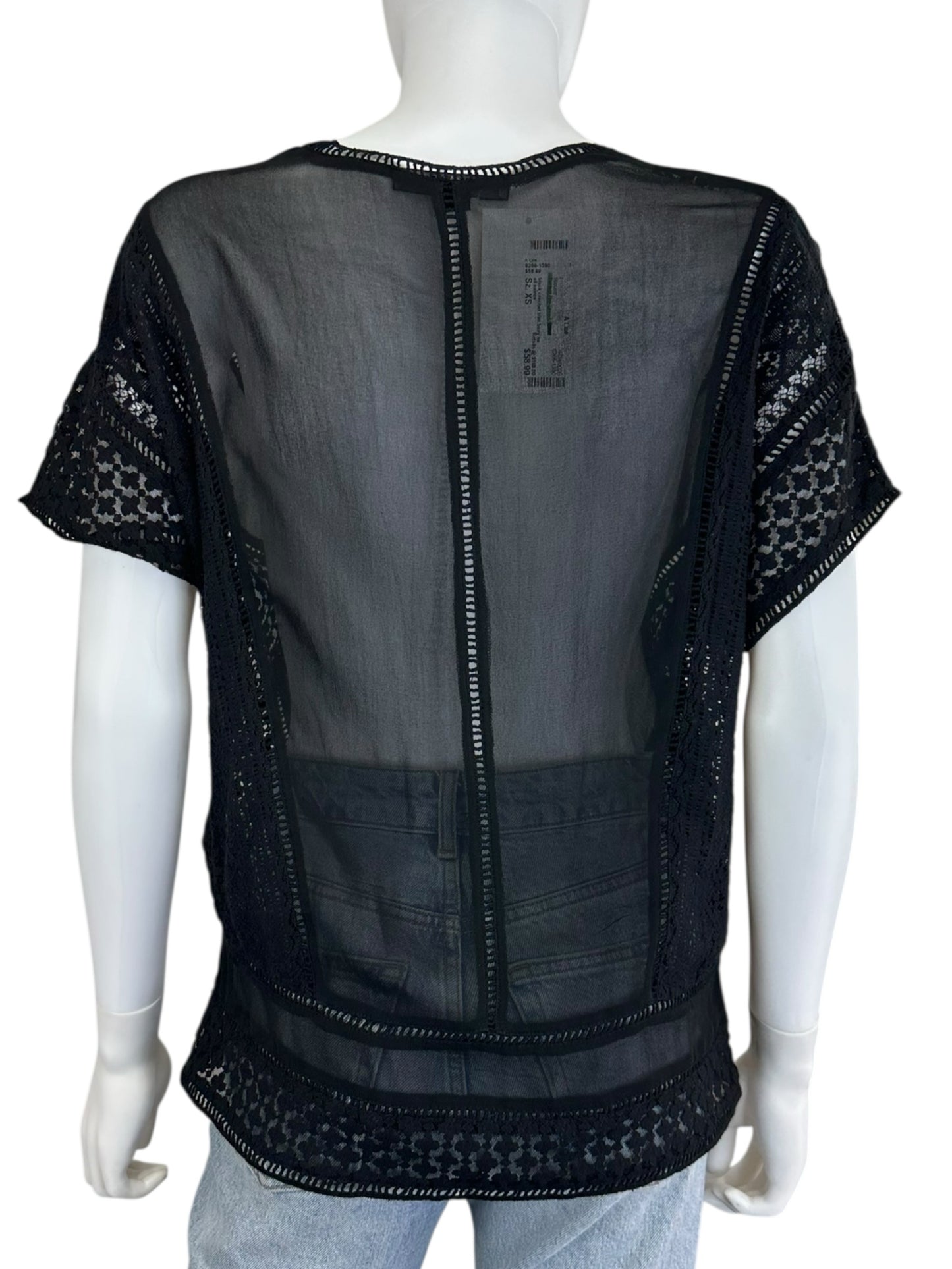 All Saints Black Blouse Size XS