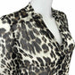 Diane von Furstenberg Brown Silk Leopard Print Button-down Size 2