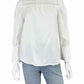 side stitch White Off the Shoulder Blouse Size XS