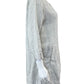 EILEEN FISHER White Striped 100% Organic Linen Dress Size S