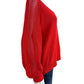BROCHU WALKER Red Cotton Sweater Size L