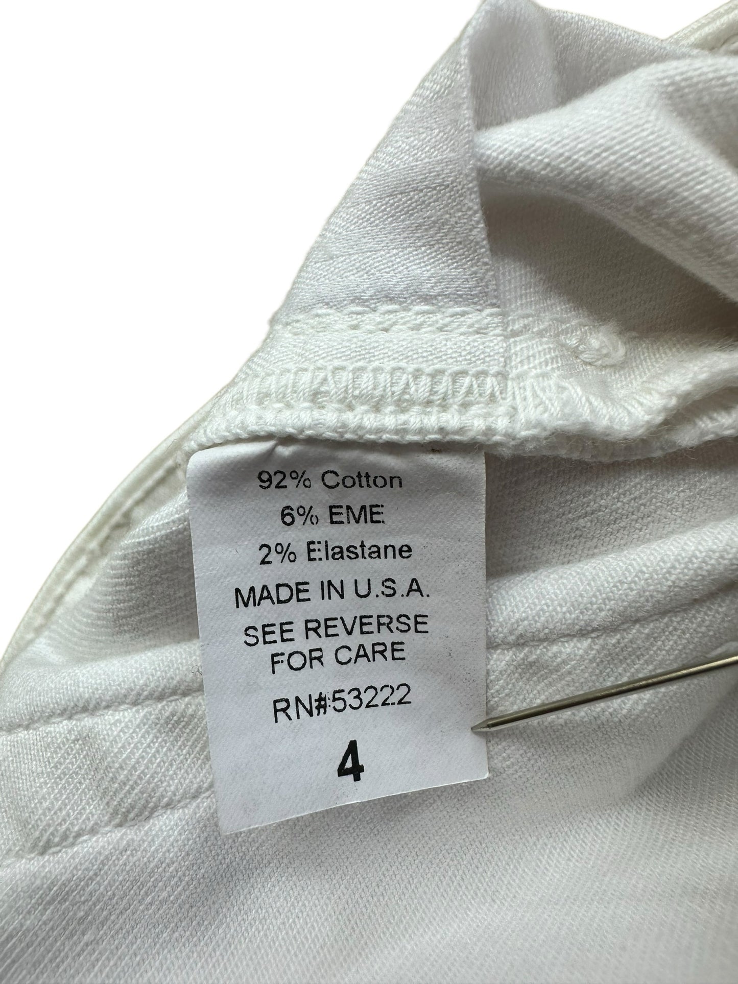 VIZCAINO White Skinny Jeans Size 4