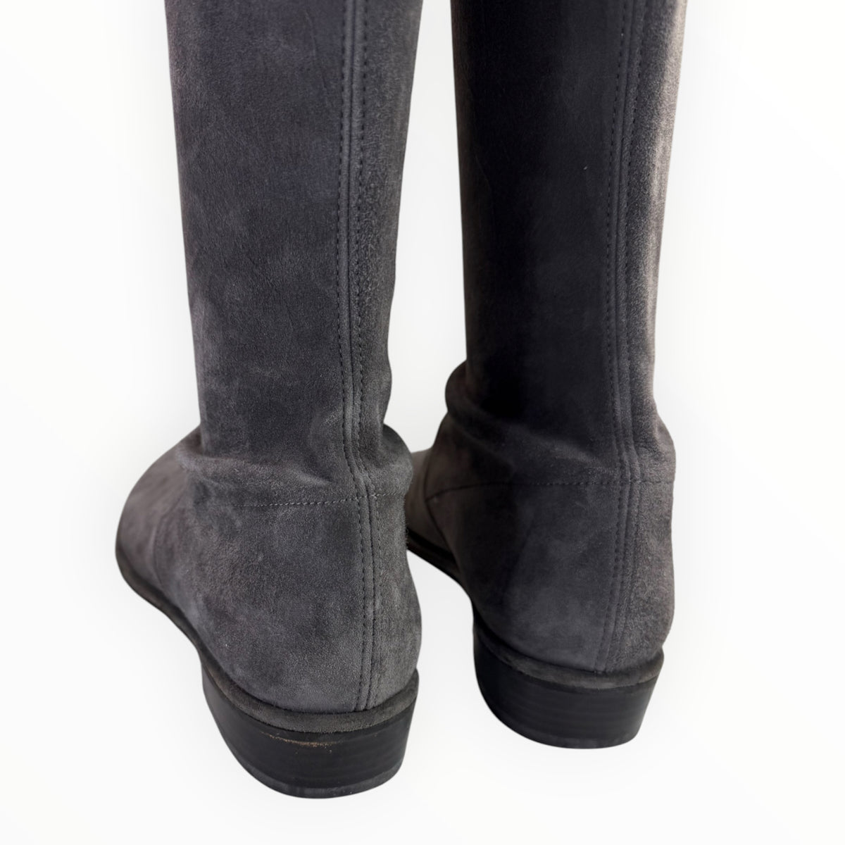 STUART WEITZMAN Gray Suede Lowland Over-The-Knee Boots Size 7.5