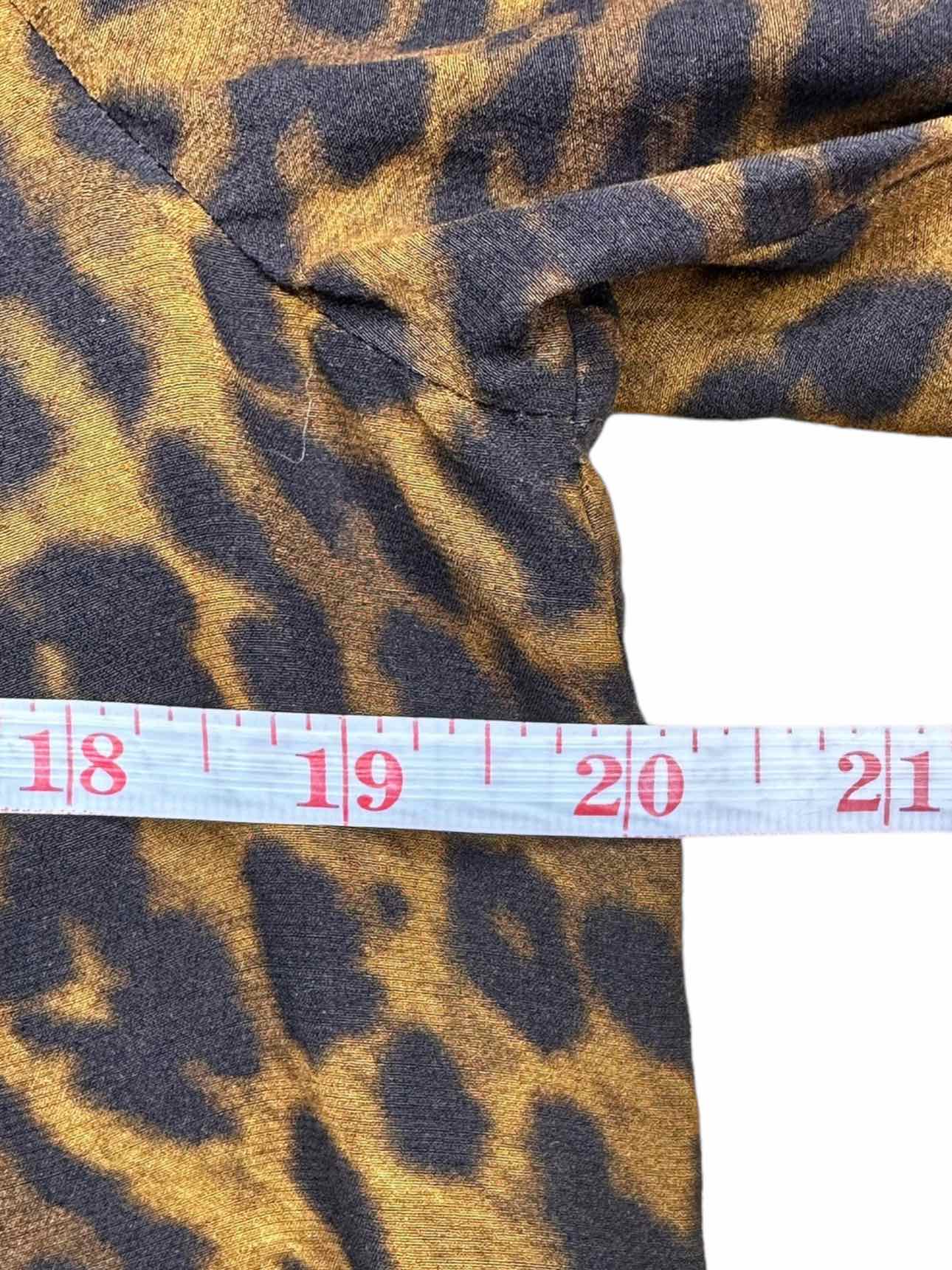 Talbots Brown Leopard Print Blouse Size M