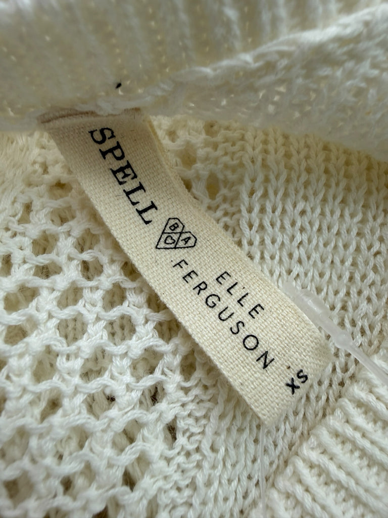Spell Ivory Open-Knit Maxi Dress Size XS